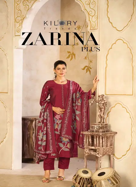 Zarina Plus By Kilory Masleen Silk Digital Print Dress Material Bulk Orders In India